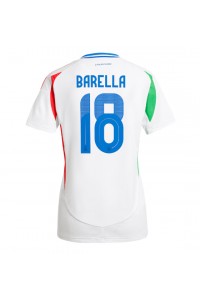 Italia Nicolo Barella #18 Fotballdrakt Borte Klær Dame EM 2024 Korte ermer